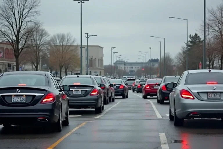 处理前的道路照片，车辆号牌清晰可见